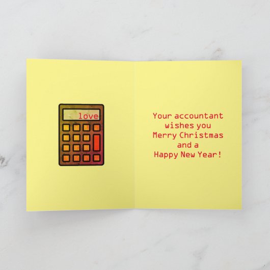 Uw accountant wenst u prettige kerstdagen kaart (Binnen)