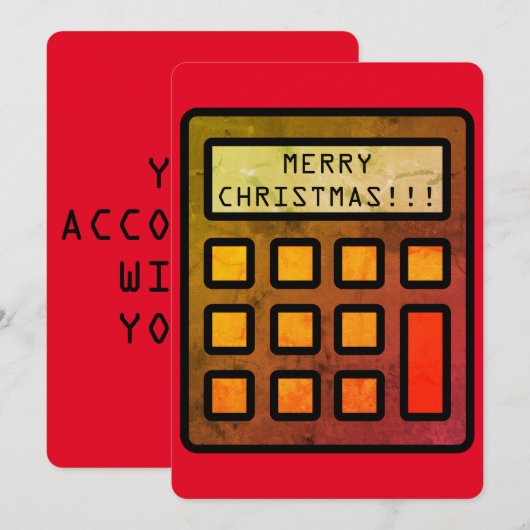 Uw accountant wenst u... Vrolijk kerstfeest! Feestdagenkaart (Voorkant / Achterkant)