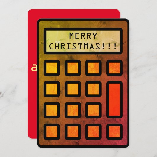 Uw accountant wenst u... Vrolijk kerstfeest!!! Feestdagenkaart (Voorkant / Achterkant)