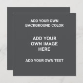 Uw achtergrondkleur, uw afbeelding, uw eigen tekst (Voorkant / Achterkant)