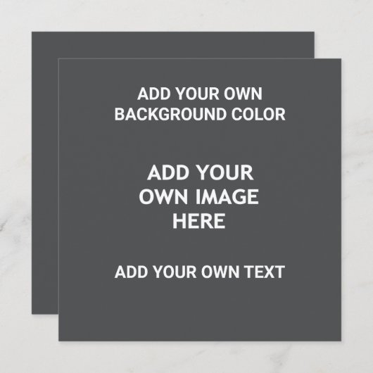 Uw achtergrondkleur, uw afbeelding, uw eigen tekst (Voorkant / Achterkant)