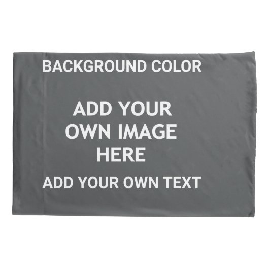 Uw achtergrondkleur, uw afbeelding, uw eigen tekst kussensloop (Achterkant)