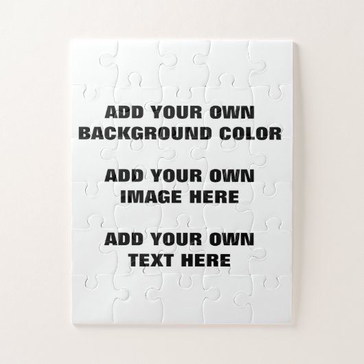 Uw achtergrondkleur, uw afbeelding, uw eigen tekst legpuzzel (Verticaal)