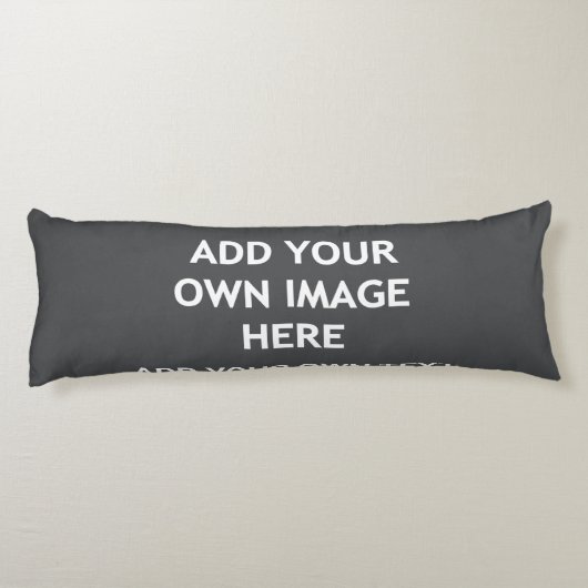 Uw achtergrondkleur, uw afbeelding, uw eigen tekst lichaamskussen (Achterkant)