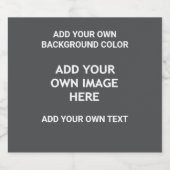 Uw achtergrondkleur, uw afbeelding, uw eigen tekst likeurfles etiket (Enkel label)