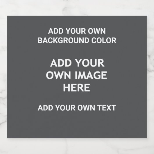 Uw achtergrondkleur, uw afbeelding, uw eigen tekst likeurfles etiket (Enkel label)