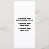 Uw achtergrondkleur, uw afbeelding, uw eigen tekst menu (Achterkant)