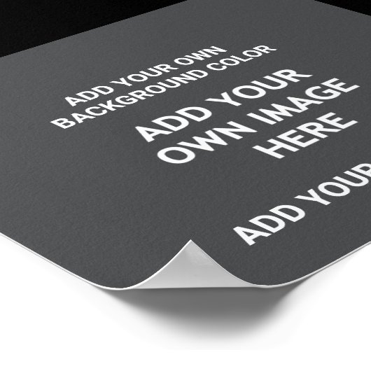 Uw achtergrondkleur, uw afbeelding, uw eigen tekst poster (Hoek)