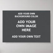Uw achtergrondkleur, uw afbeelding, uw eigen tekst poster (Voorkant)