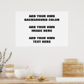 Uw achtergrondkleur, uw afbeelding, uw eigen tekst poster (Keuken)
