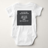 Uw achtergrondkleur, uw afbeelding, uw eigen tekst romper (Achterkant)