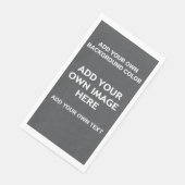 Uw achtergrondkleur, uw afbeelding, uw eigen tekst servet (Hoek)