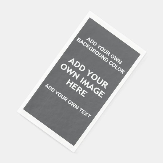 Uw achtergrondkleur, uw afbeelding, uw eigen tekst servet (Hoek)