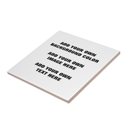 Uw achtergrondkleur, uw afbeelding, uw eigen tekst tegeltje (Zijkant)