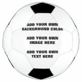 Uw achtergrondkleur, uw afbeelding, uw eigen tekst voetbal (Voorkant)