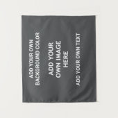 Uw achtergrondkleur, uw afbeelding, uw eigen tekst wandkleed (Voorkant)