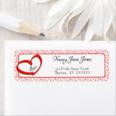 Uw adres | Het Valentijnse hartpatroon van Red Ope Etiket (Insitu)