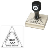 Uw adres logo naam driehoek stempel gepersonalisee (Gestempeld)