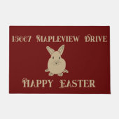 Uw adres met Pasen Deurmat (Voorkant)