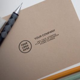 Uw adres van de Bedrijfsnaam van de Logo Zelfinktende Stempel