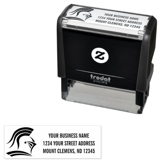 Uw adres van de Logo van uw bedrijf Zelfinktende Stempel (In situ)