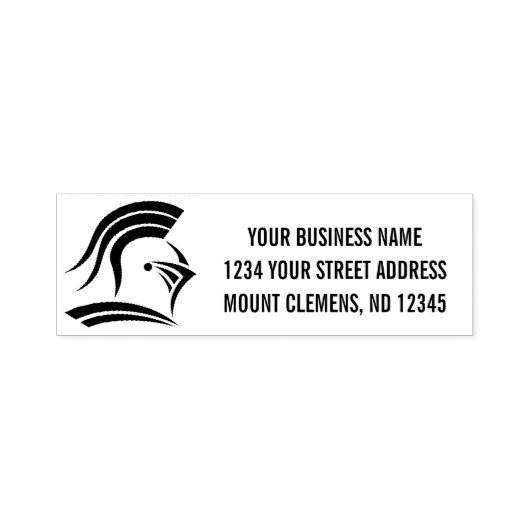 Uw adres van de Logo van uw bedrijf Zelfinktende Stempel (Design)