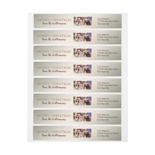 Uw Adres van de Terugkeer van Kerstmis van de Foto (Vel)