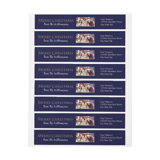 Uw Adres van de Terugkeer van Kerstmis van de Foto (Vel)