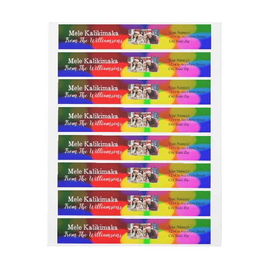 Uw Adres van de Terugkeer van Mele Kalikimaka van (Vel)