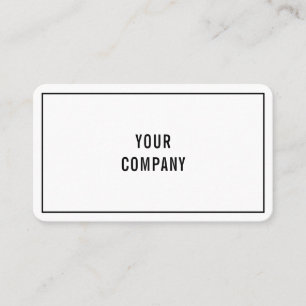 Uw adres voor bedrijfsnaam Eenvoudig aangepast Visitekaartje