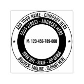 Uw adresnaam Ronde Zelfinkkend Stempel (Design)
