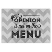 Uw advies staat niet in het menu - Knipbord Snijplank (Voorkant)