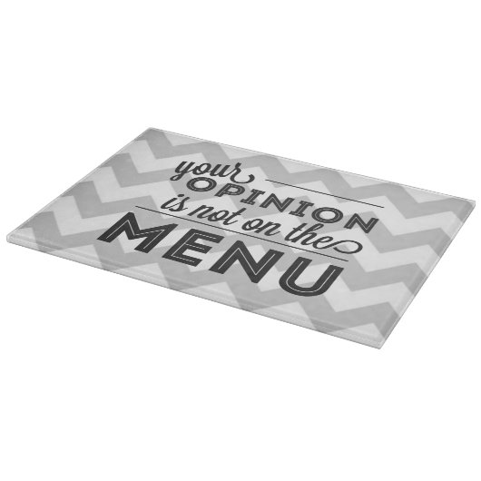 Uw advies staat niet in het menu - Knipbord Snijplank (Hoek)