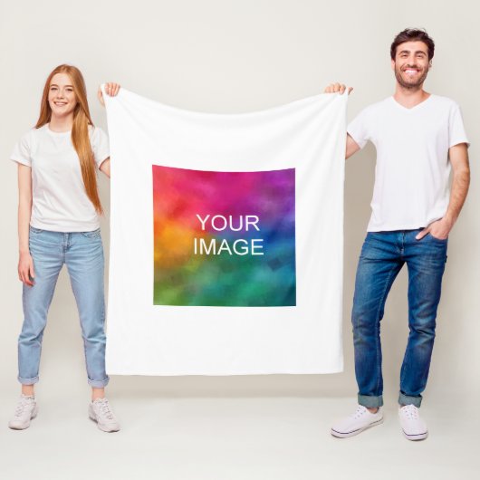 Uw Afbeelding Afbeelding foto of Logo Eenvoudige S Fleece Deken (In situ)