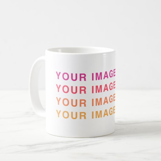 Uw Afbeelding foto full size blanco Koffiemok (Voorkant links)