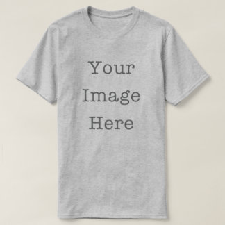 Uw afbeelding hier aanpasbaar gepersonaliseerd gri t-shirt