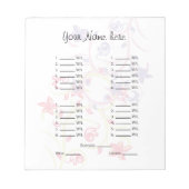 Uw Afbeelding hier Bunco-blad/Kaart Notitieblok (Voorkant)