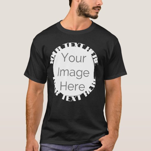 Uw afbeelding hier, Foto Custom Edit Circle T-shirt (Voorkant)