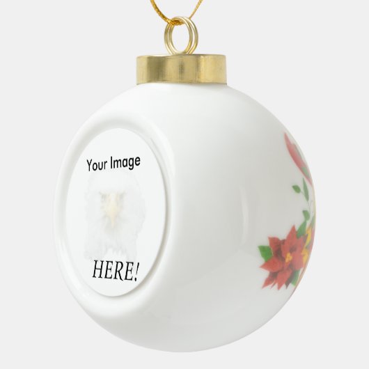 Uw Afbeelding hier Keramische Bal Ornament (Rechts)