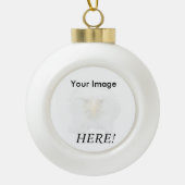 Uw Afbeelding hier Keramische Bal Ornament (Voorkant)