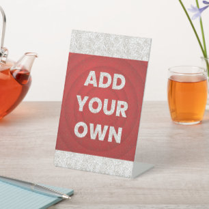 Uw Afbeelding hier Reclamebord Met Voetstuk