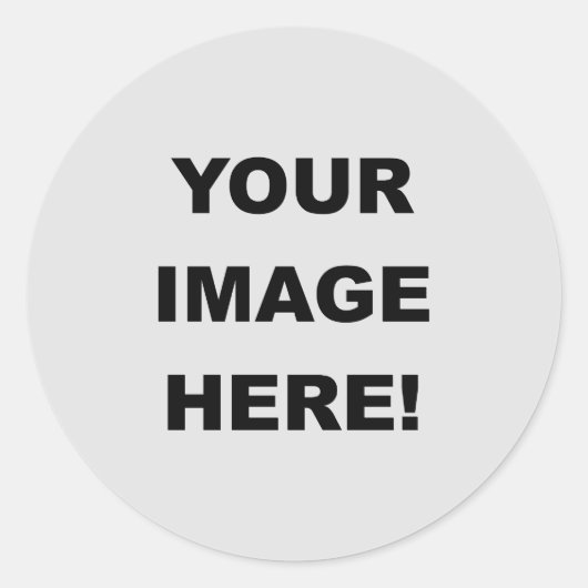 Uw Afbeelding hier Ronde Sticker (Voorkant)