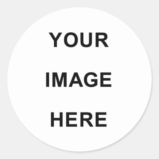 Uw Afbeelding hier Ronde Sticker (Voorkant)