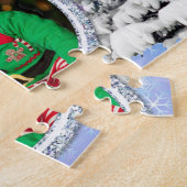 Uw Afbeelding kerstfeestdag wintersneeuwscène Legpuzzel (Zijkant)