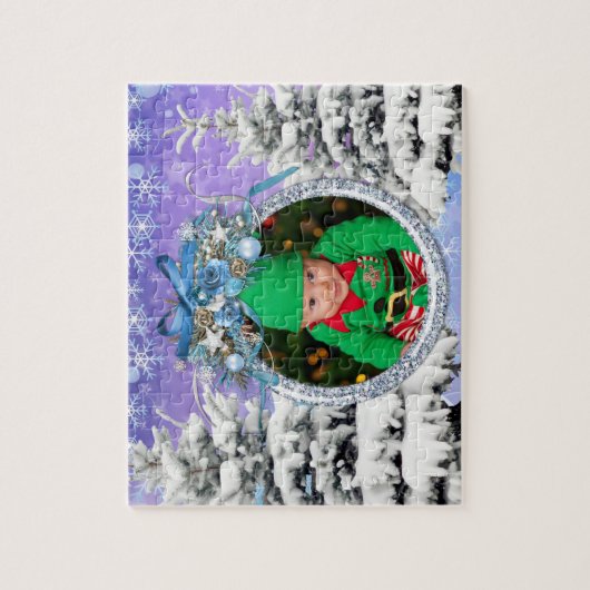 Uw Afbeelding kerstfeestdag wintersneeuwscène Legpuzzel (Verticaal)