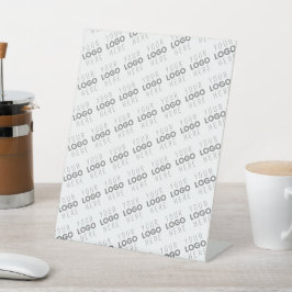 Uw afbeelding/logo automatisch verlicht + patroon reclamebord met voetstuk