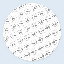 Uw afbeelding/logo automatisch verlicht + patroon ronde sticker