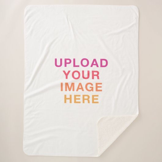 Uw Afbeelding Logo leeg Sherpa Deken (Voorkant)