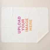 Uw Afbeelding Logo leeg Sherpa Deken (Voorkant (horizontaal))