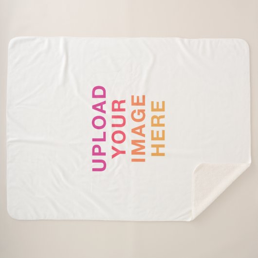 Uw Afbeelding Logo leeg Sherpa Deken (Voorkant (horizontaal))